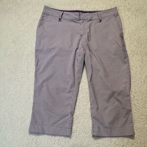 Under Armour Women's Performance Striped Pants Size 12 Purple & White